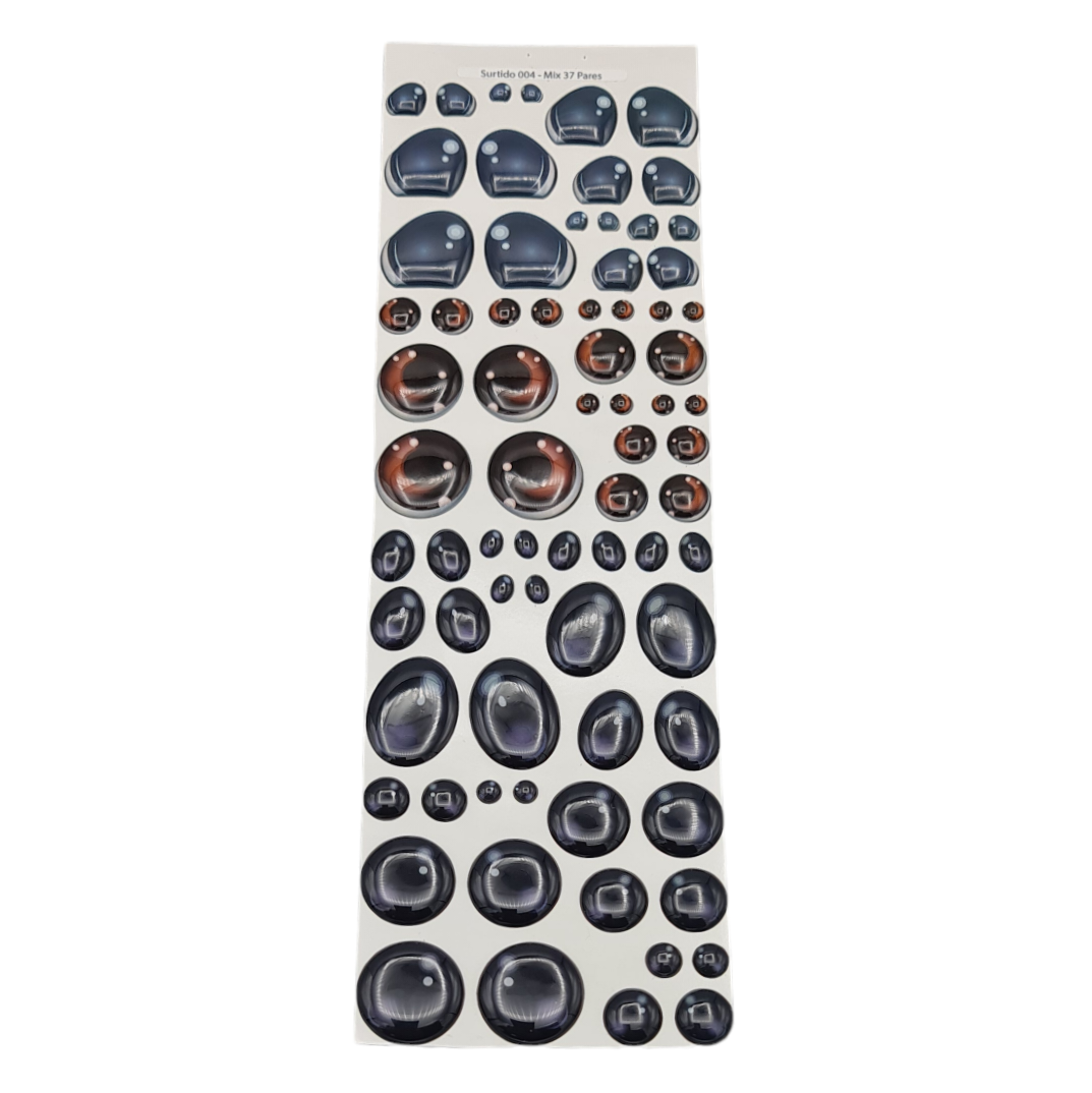 Yeux 3D Taille mixte Cod 004DMIX