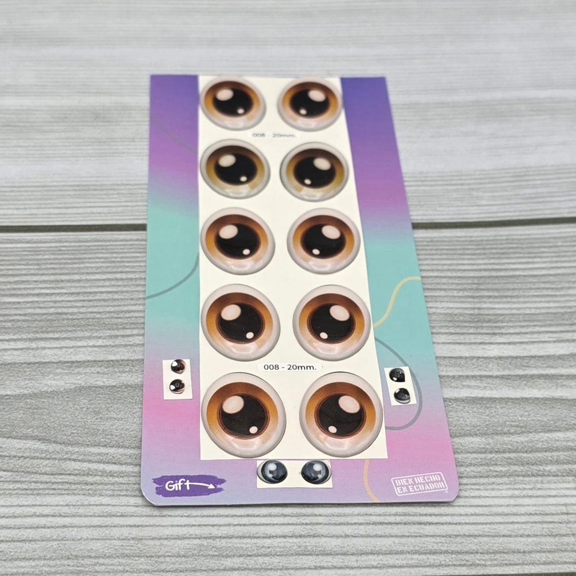 Occhi 3D misura 20mm Mod. 008