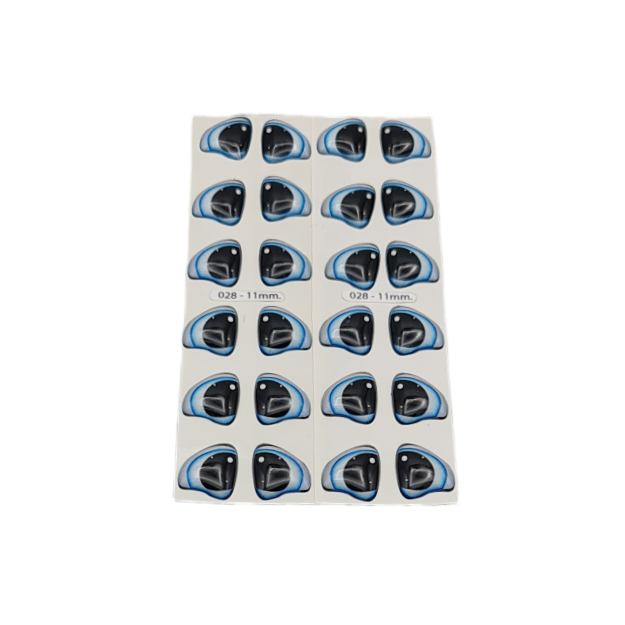 Occhi 3D misura 11mm Mod. 028