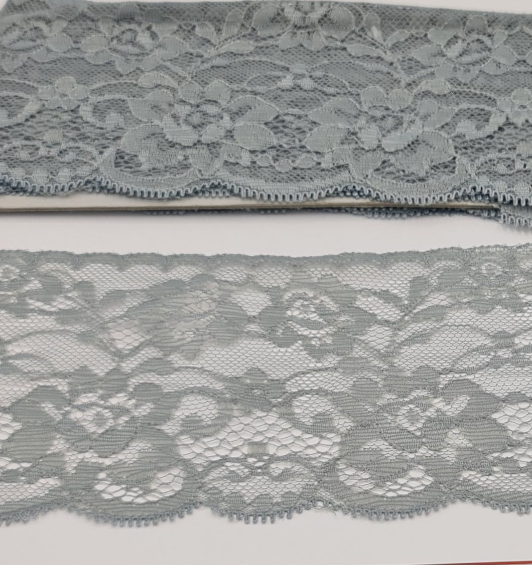 Pizzo Nylon Grigio 8cm Gogolandia