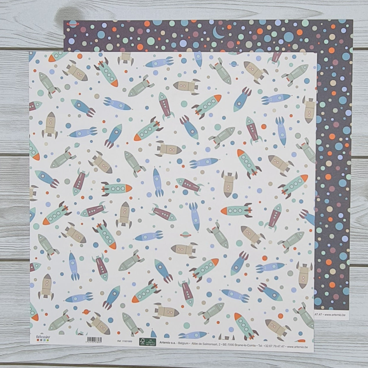 Petit Mec Rockets scrapbooking sheet