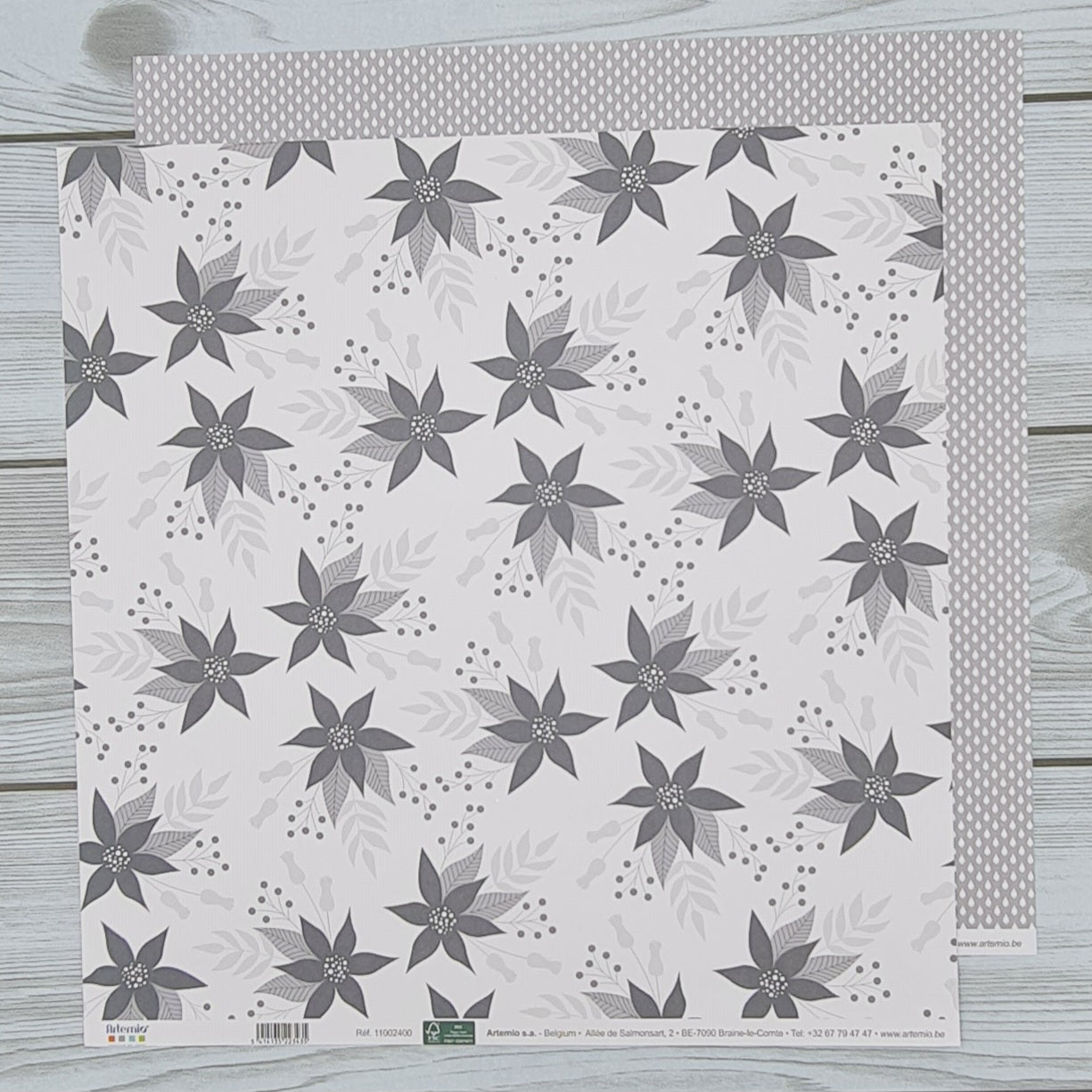 Foglio Artemio Stella Natale Grigio