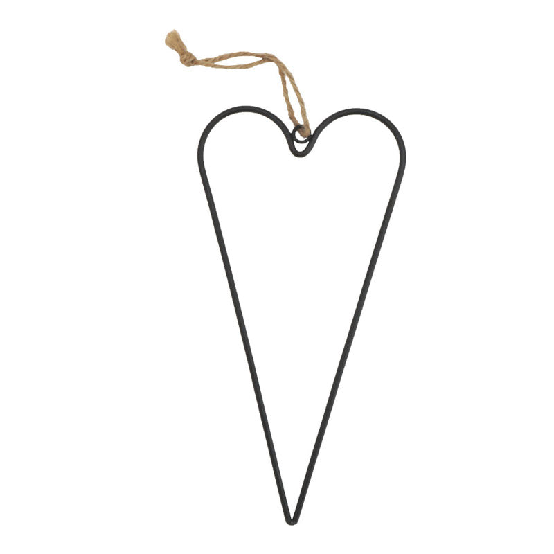 Cuore in metallo Nero 30cm Gogolandia