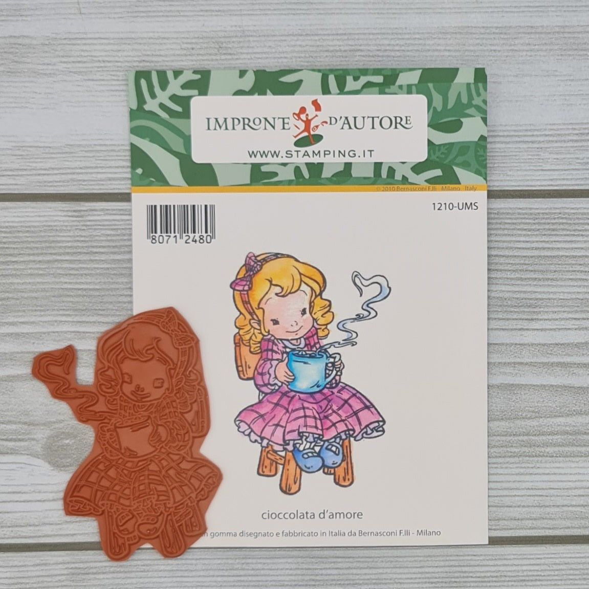 Timbro in caucciù Impronte d'autore Cioccolata d'amore