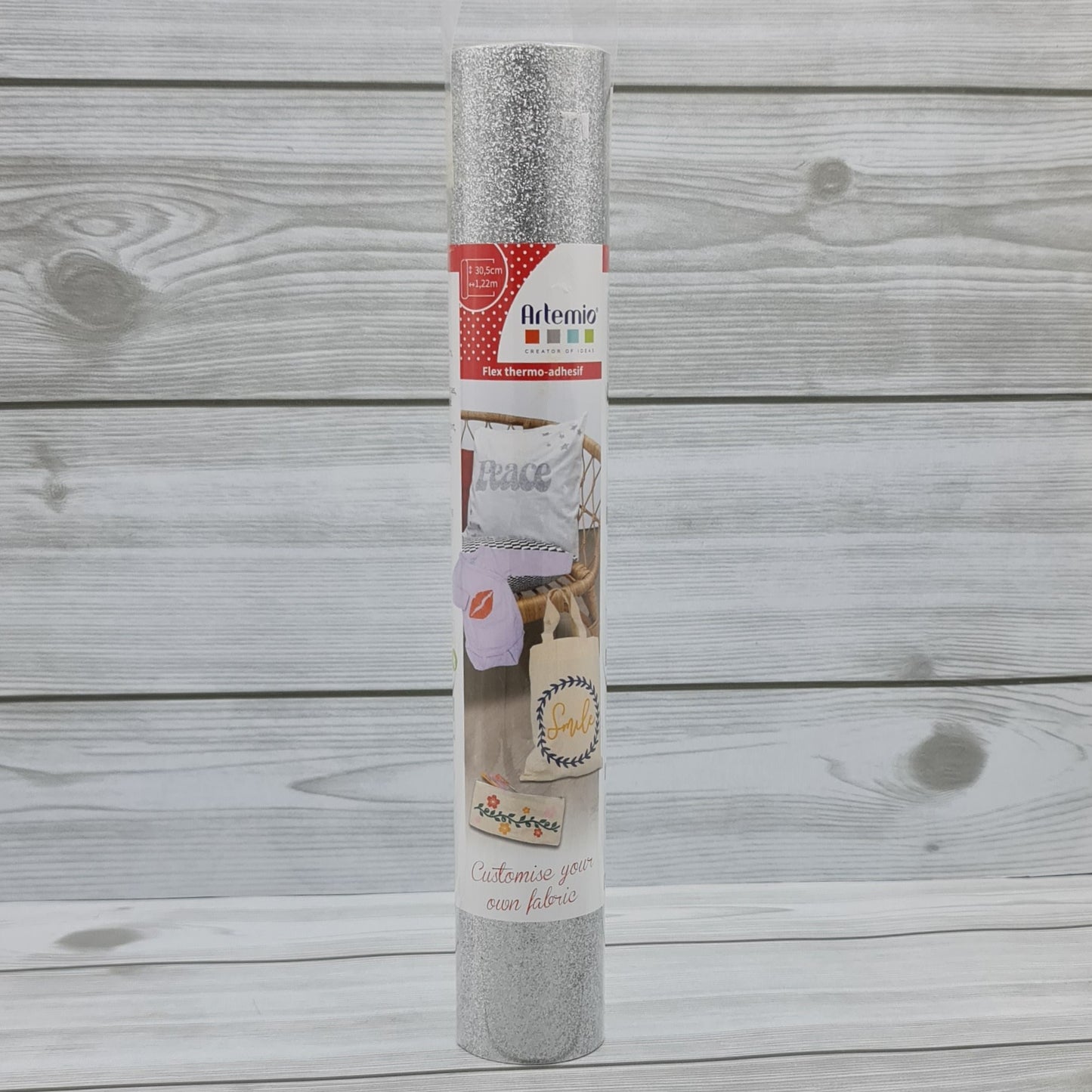 Vinile Termo Adesivo Argento Glitter Artemio