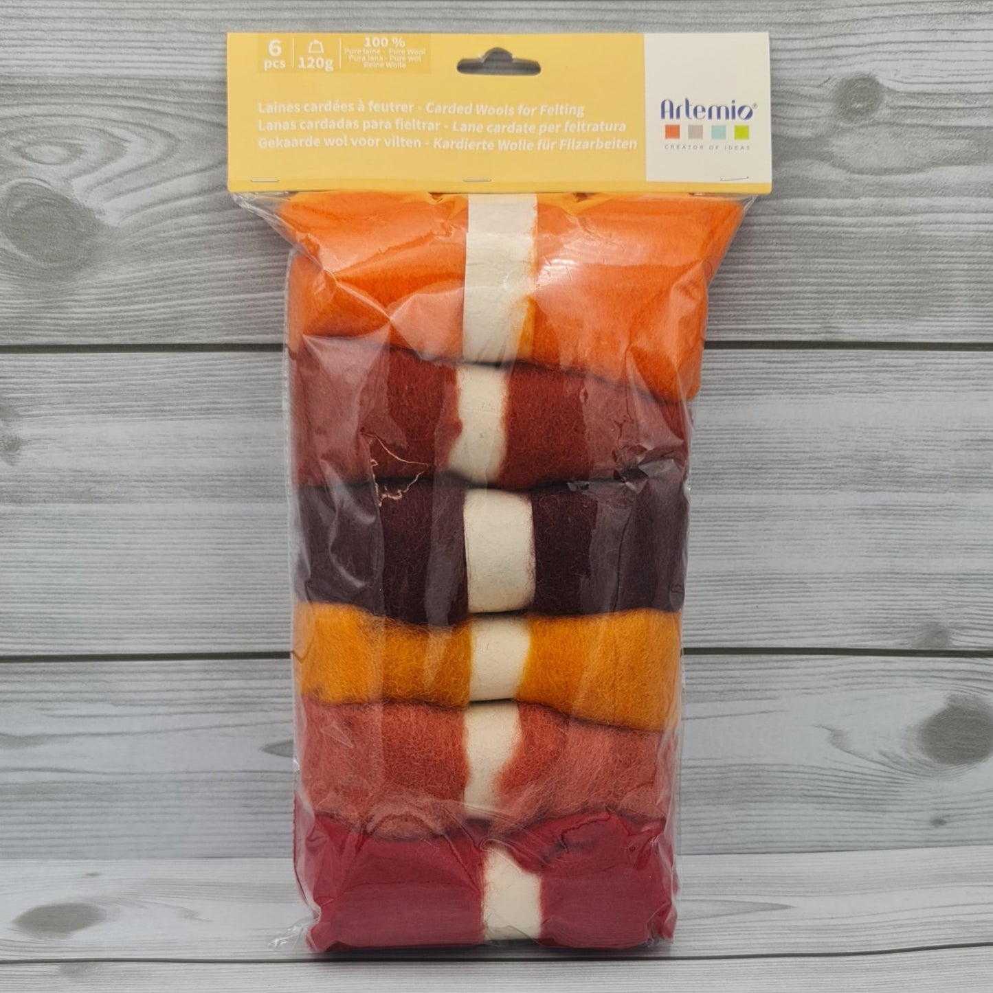 Lana Naturale in Set Col. Rosso Artemio