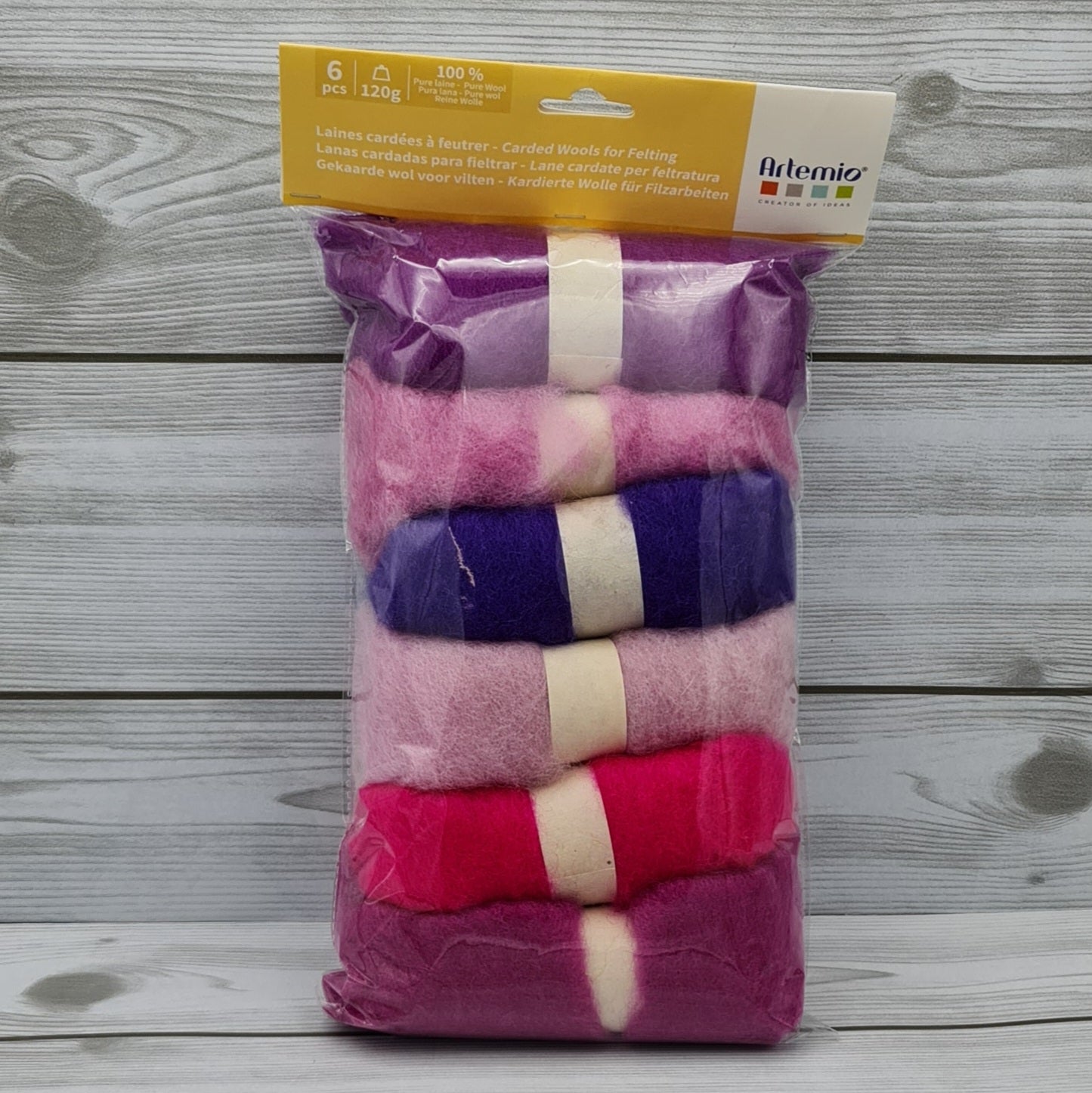 Lana Naturale in Set Col. Rosa Artemio