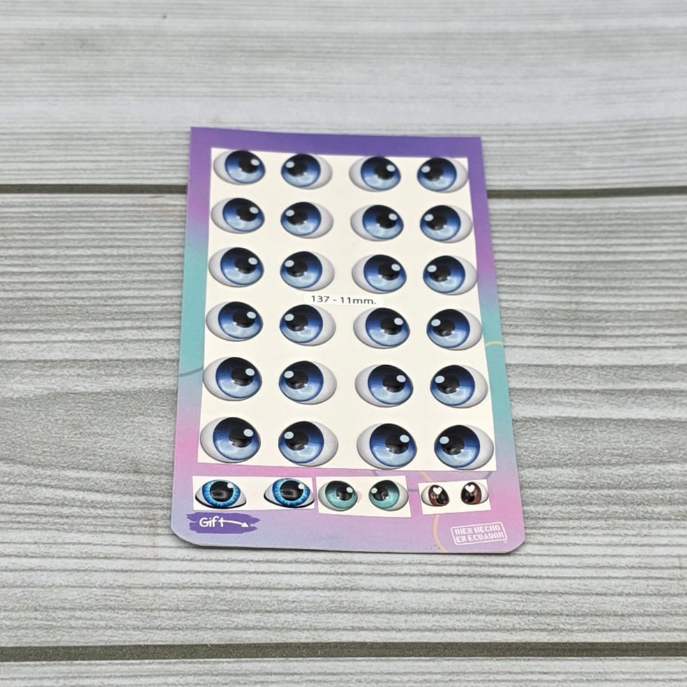 Occhi 3D misura 11mm Mod. 137