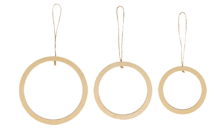 Round Wooden Frame Set 3 pieces Artemio Cod. 14003909752