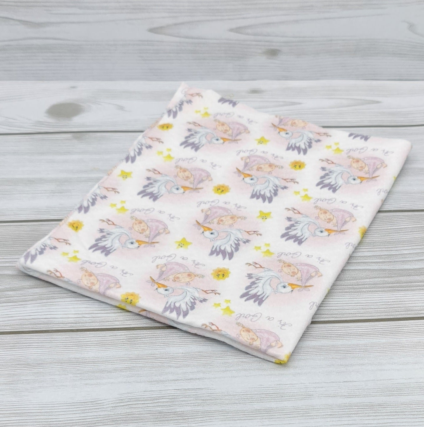 Pannolenci Stampato Cicogna Rosa Cod. 20037-7