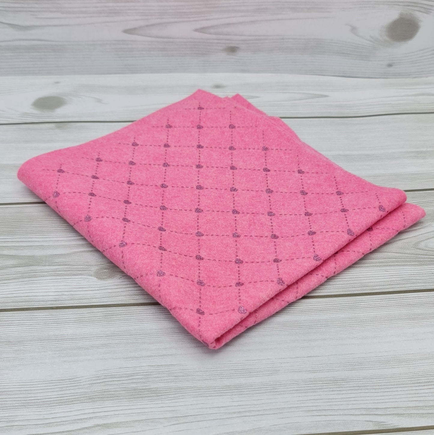 Pannolenci Cuoricini Glitter Lampone cod. S180