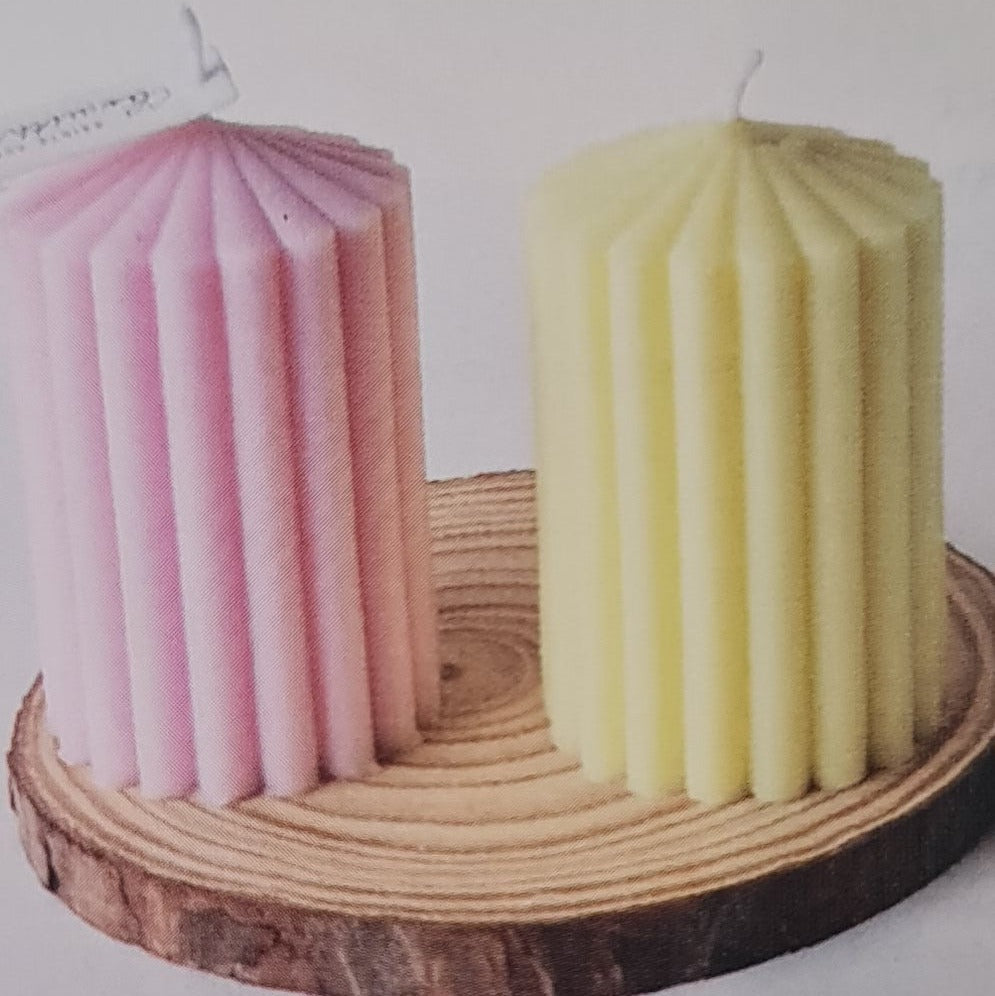 Stampo per candele Silicone Cilindro Righe Artemio