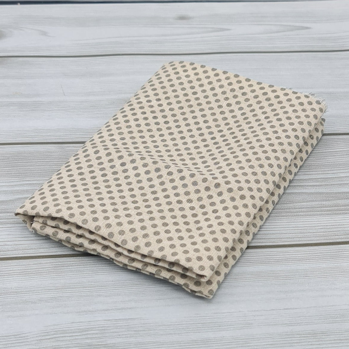 Lino Avorio Pois Grigio