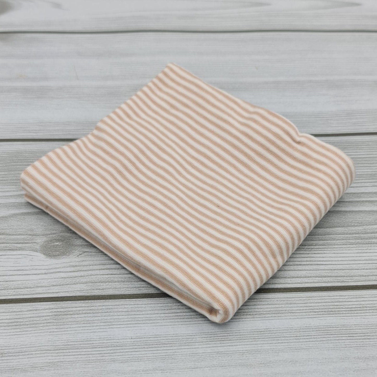 Tessuto Jersey Rigato Tortora