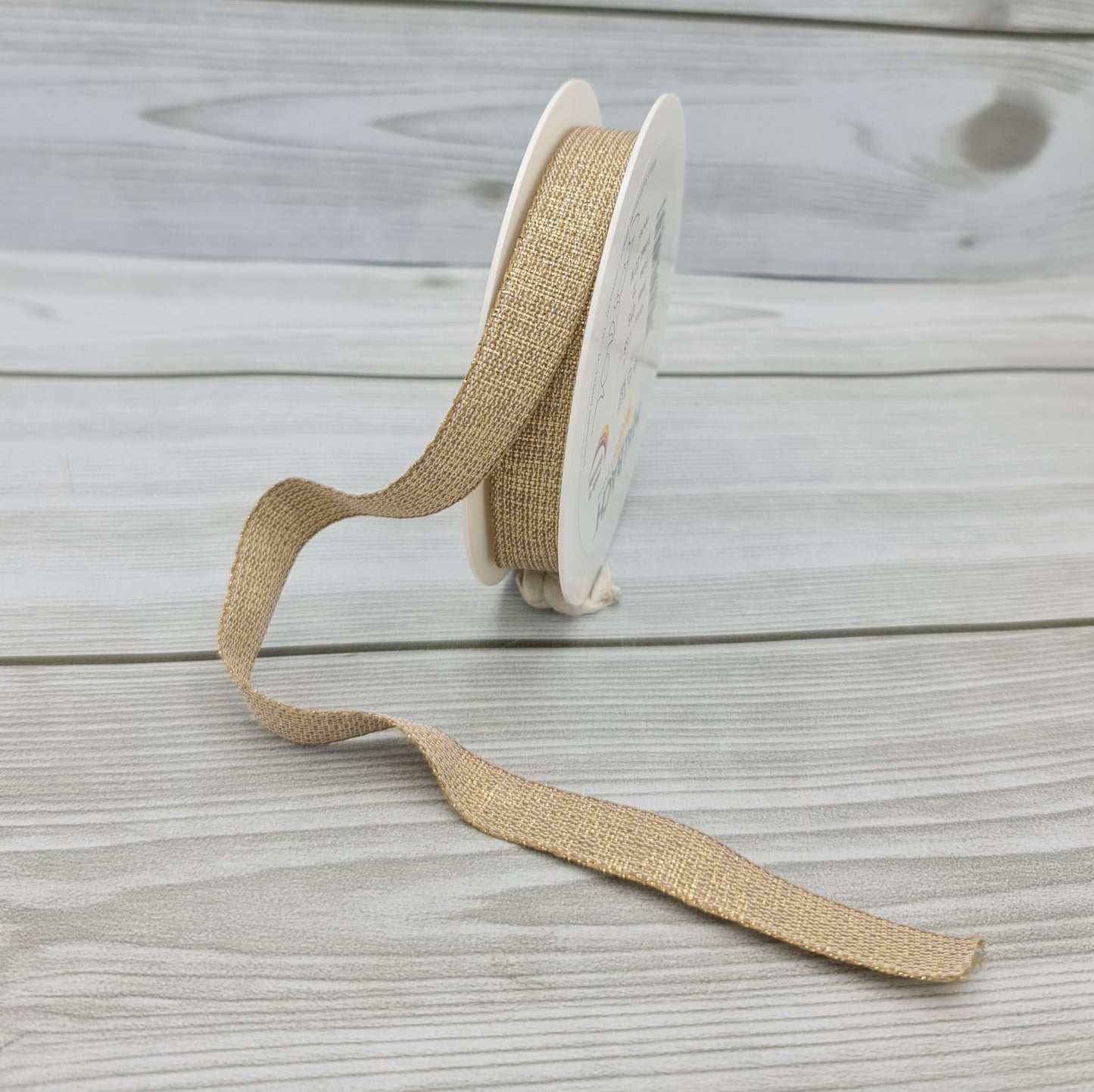 Nastro Lurex Tortora-Oro 15mm Gogolandia