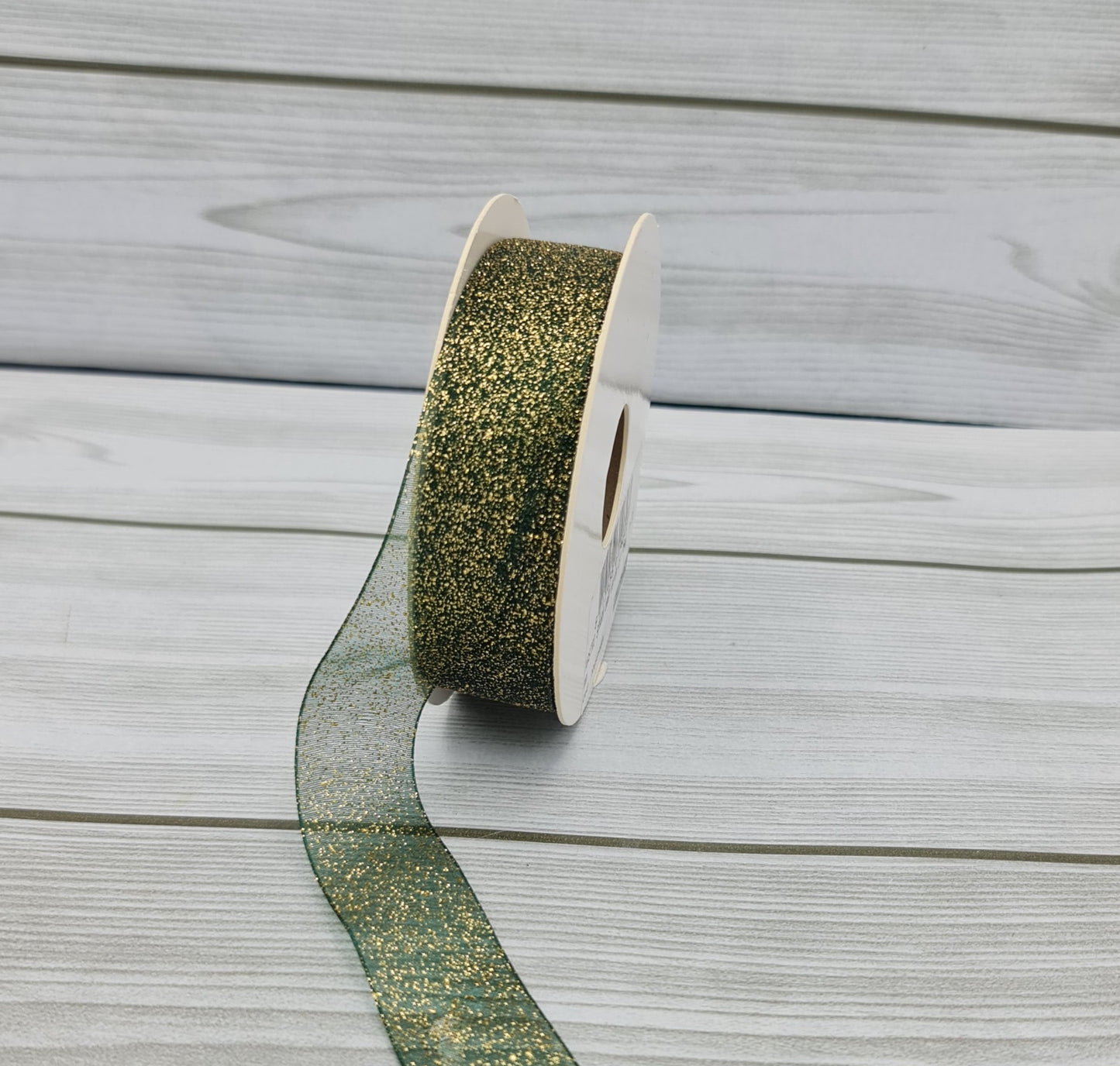 Ruban vert étincelant avec 69