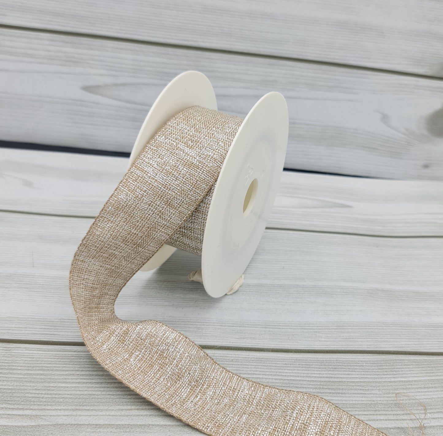 Nastro Lurex Tortora Argento 35mm Gogolandia