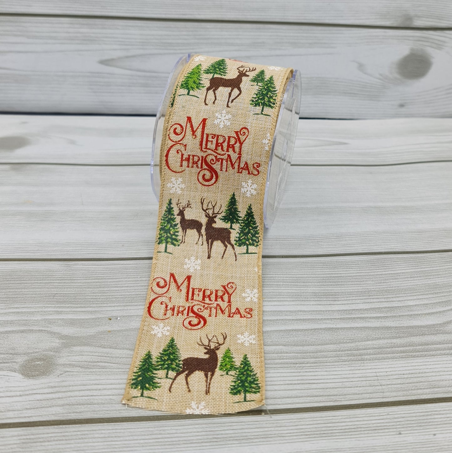 Nastro Juta Merry Christmas Forest H. 6,3CM Gogolandia