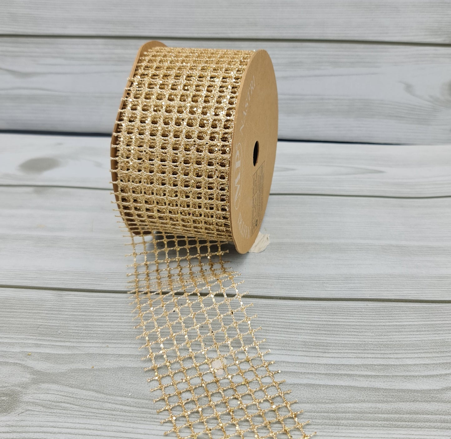 Ruban Doré Filet Pailleté H. 6,3CM