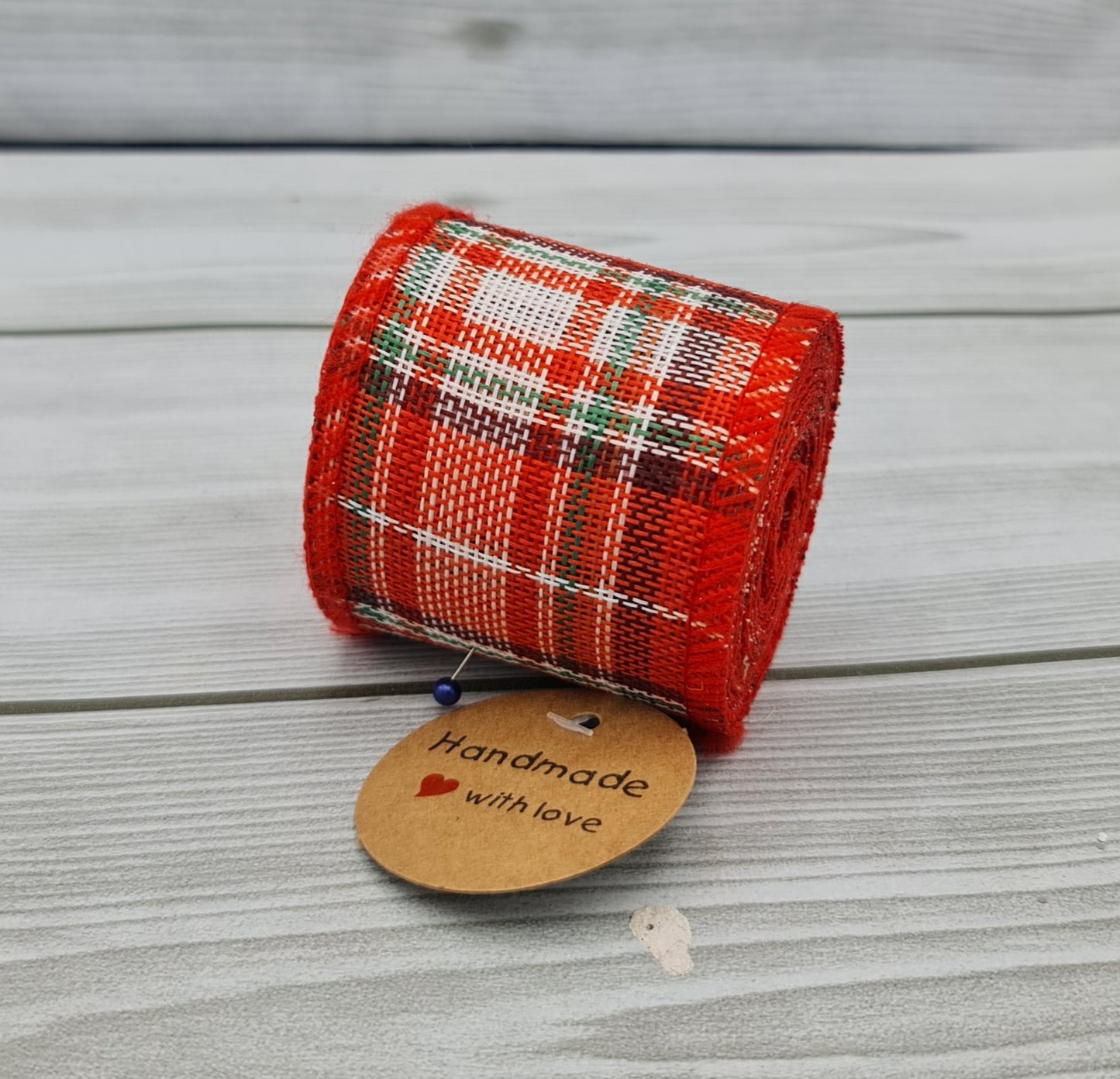 Nastro Juta Scozzese Bianco H. 6 cm Gogolandia