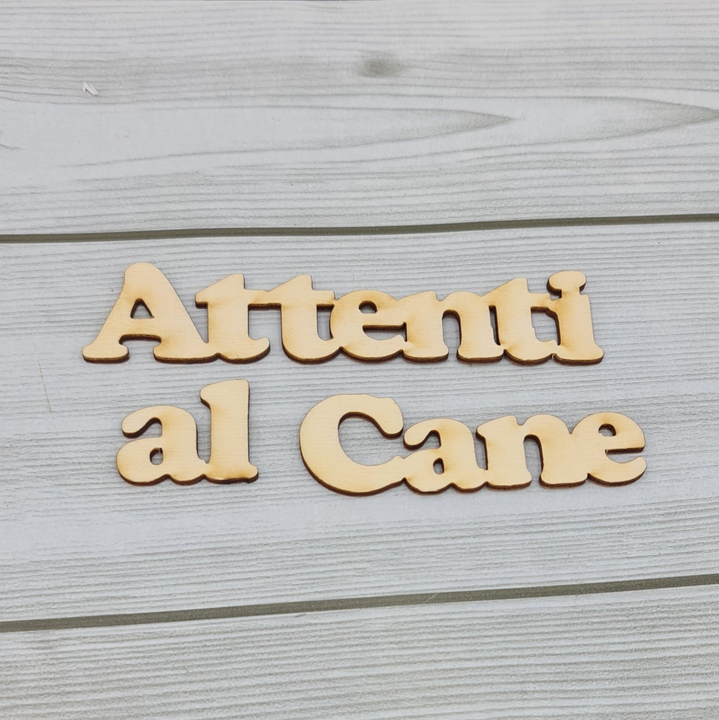 Scritta Attenti al Cane Sagomiamo