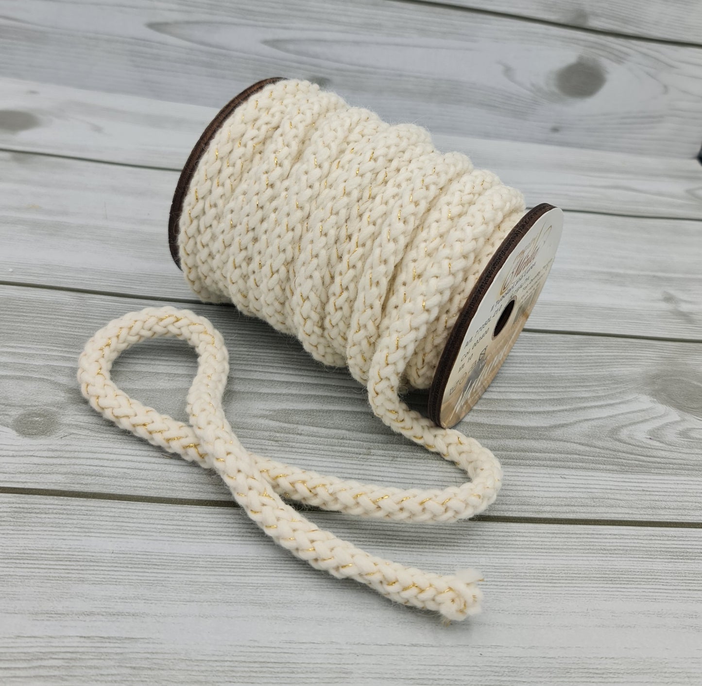 Tubolarlana Panna Lurex 1cm Nastri di Mirta