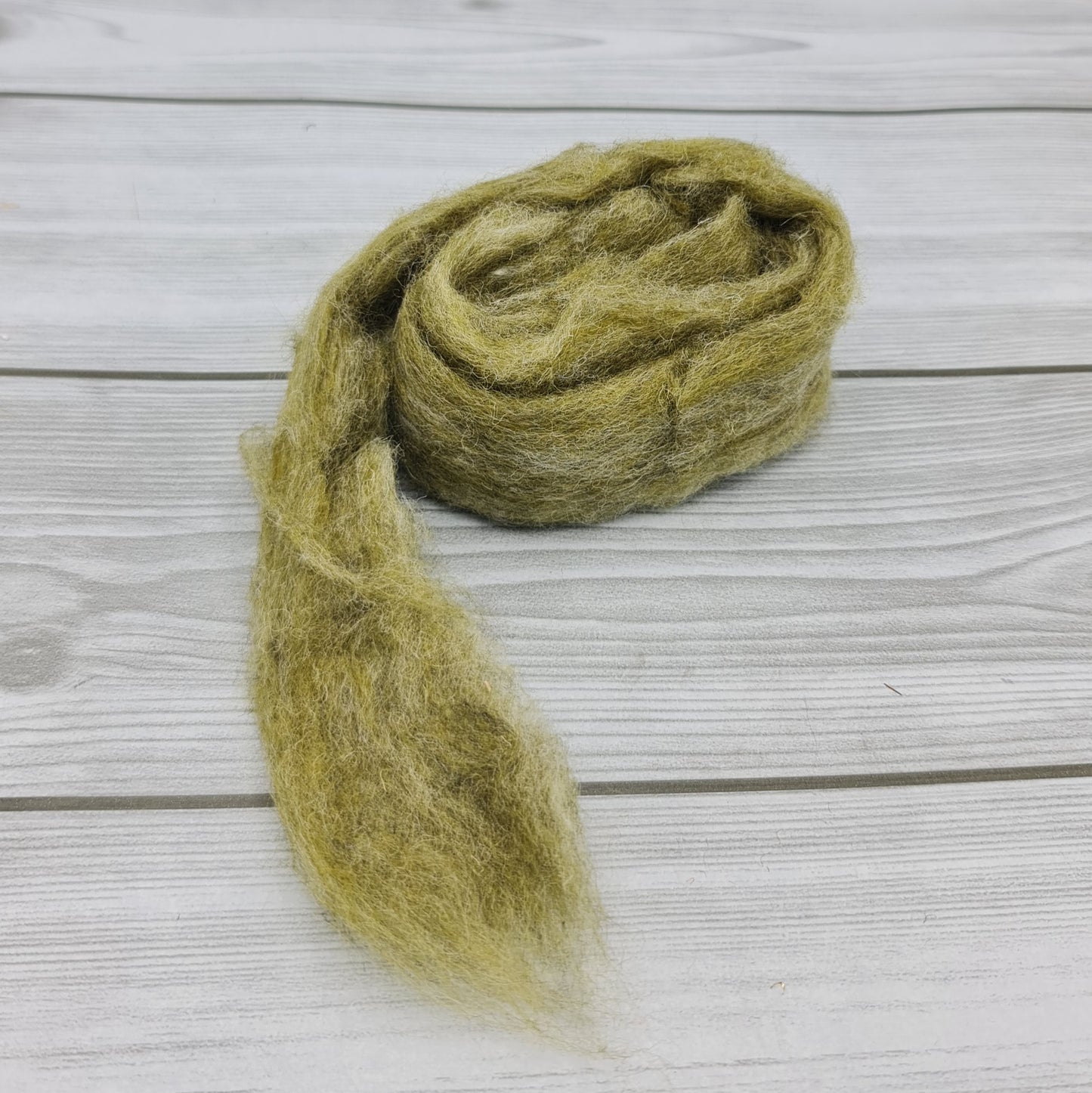 Lana CaRdotta Fine Verde Melange I Nastri di Mirta