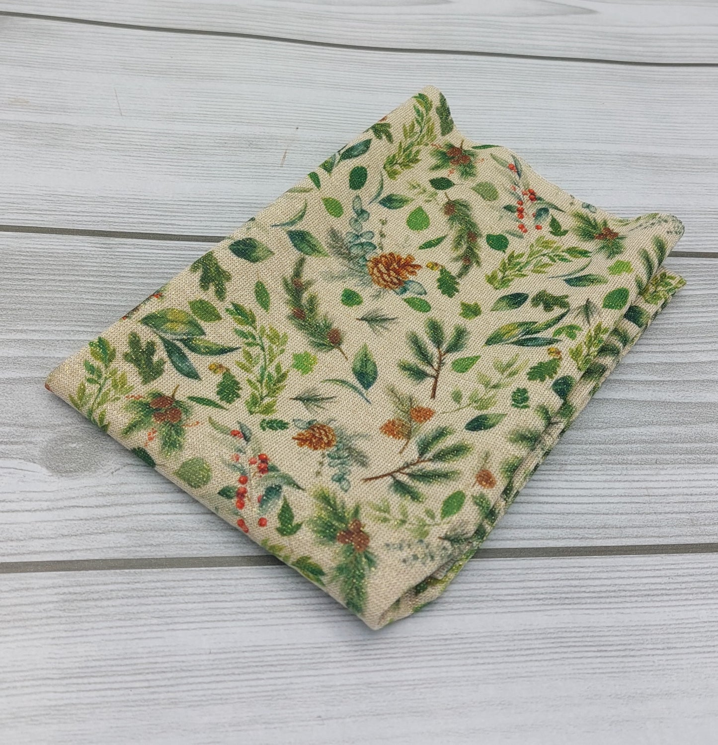 Brilly Lurex fabric with Red Berries