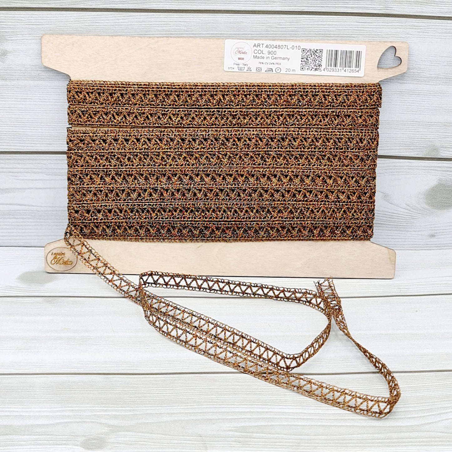 Nastro Metallic Dream Rame 10mm I Nastri di Mirta