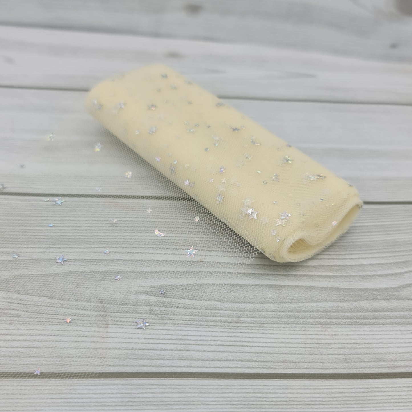 Tulle Con Stelle Beige 15cm Gogolandia