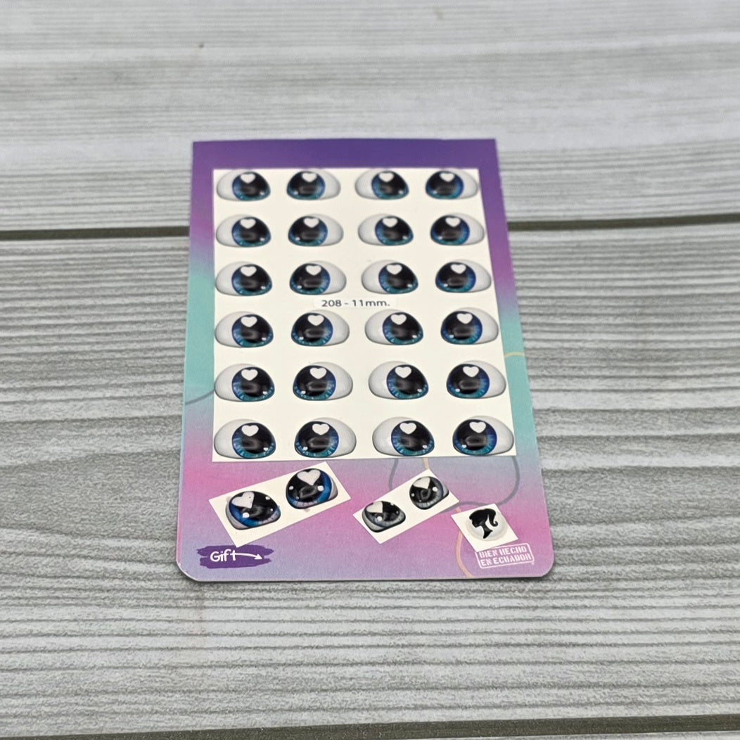 Occhi 3D misura 11mm Mod. 208