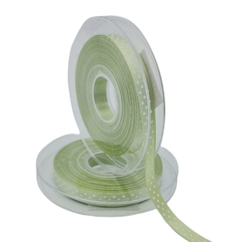 Nastro a Pois Verde 10mm