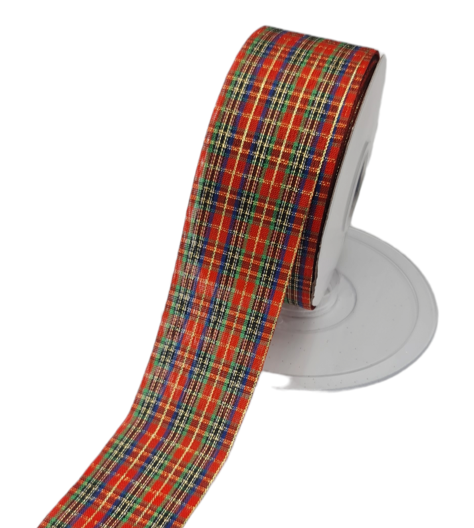 Nastro Scozzese Rosso /Verde 40mm Gogolandia