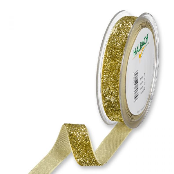 Gold Glitter Ribbon 18mm 24046-311