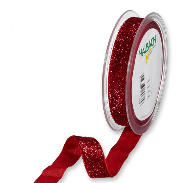 Nastro Glitter Rosso 18mm Gogolandia