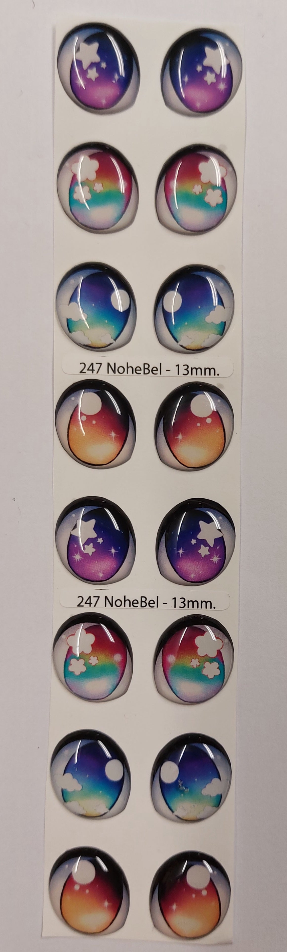 Yeux 3D mesurant 13 mm code 247D13