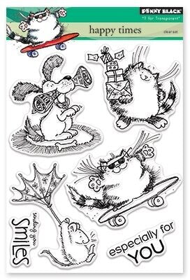 Timbro Penny Black Happy Time