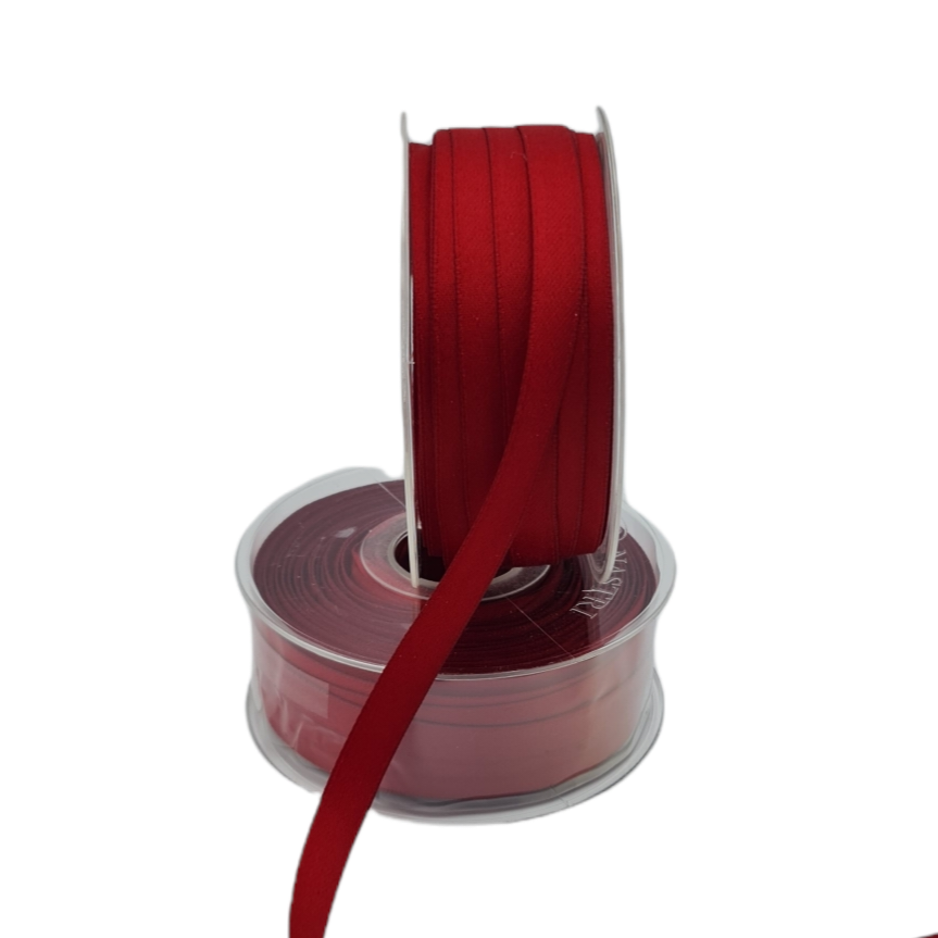 Nastro Double Satin Rosso Scuro 10mm Gogolandia
