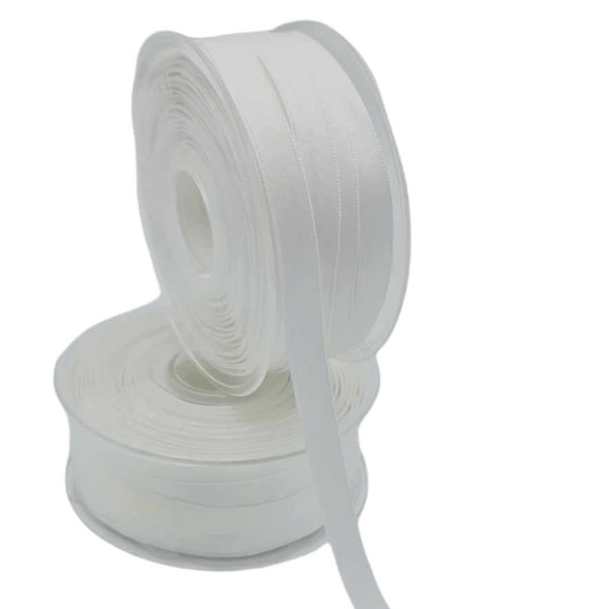 Nastro Double Satin Bianco 10mm Gogolandia