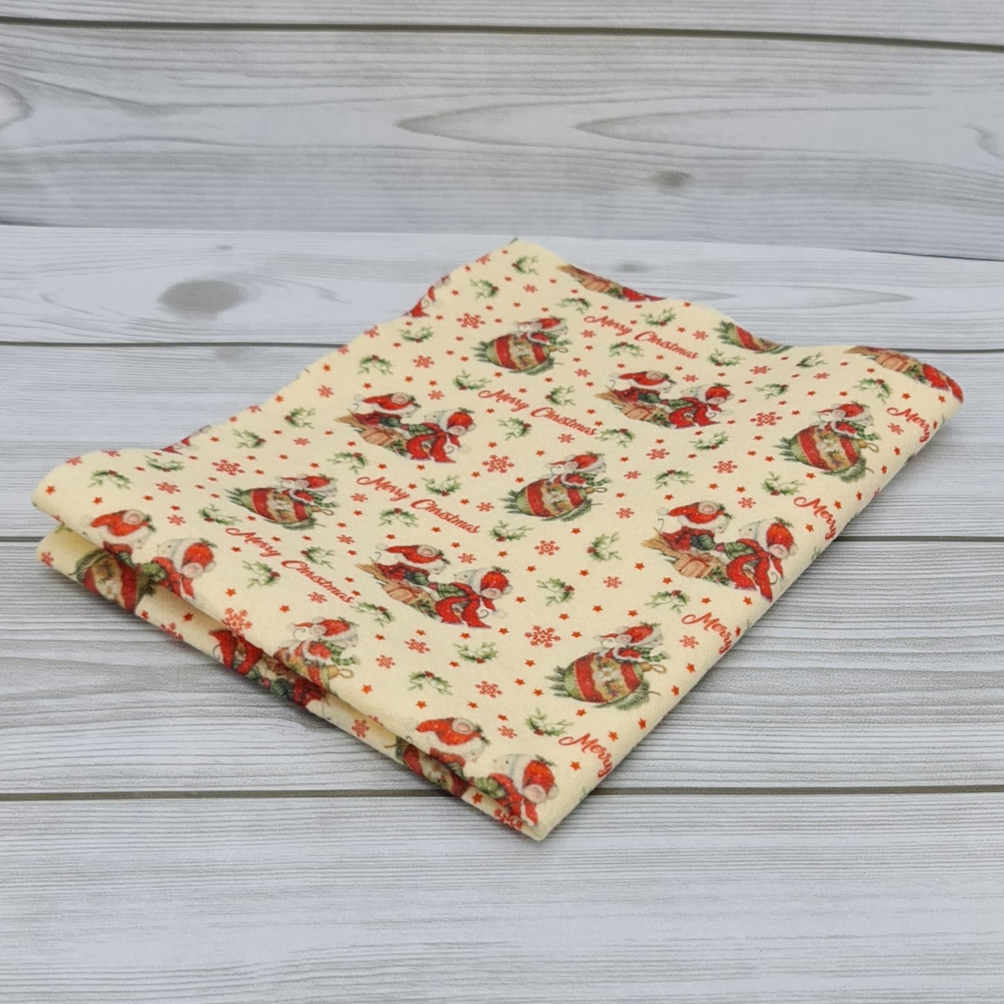 Pannolenci Stampato Topolini Christmas Panna Le Meraviglie di Teo