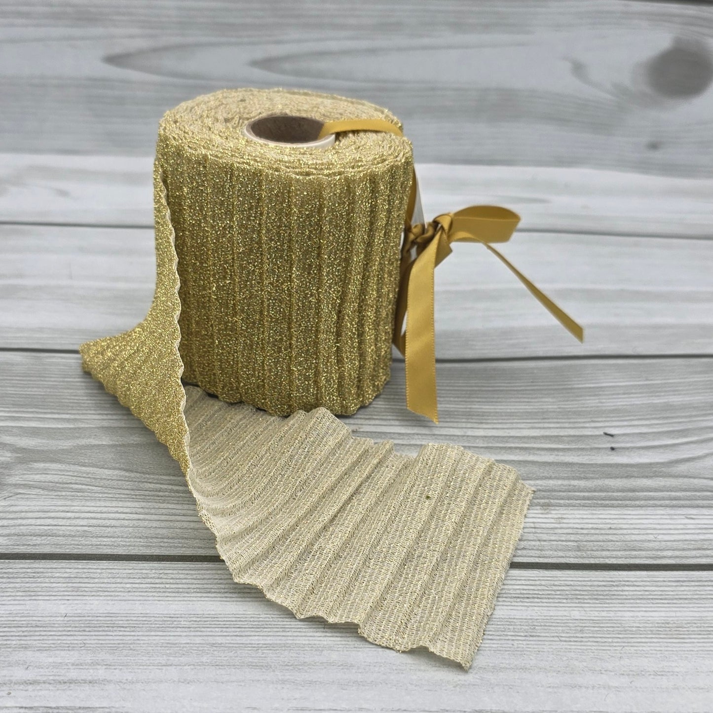 Ruban Doré Filet Pailleté H. 6,3CM