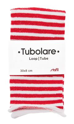 Tubolare Glitter Righe Rosso Stafil
