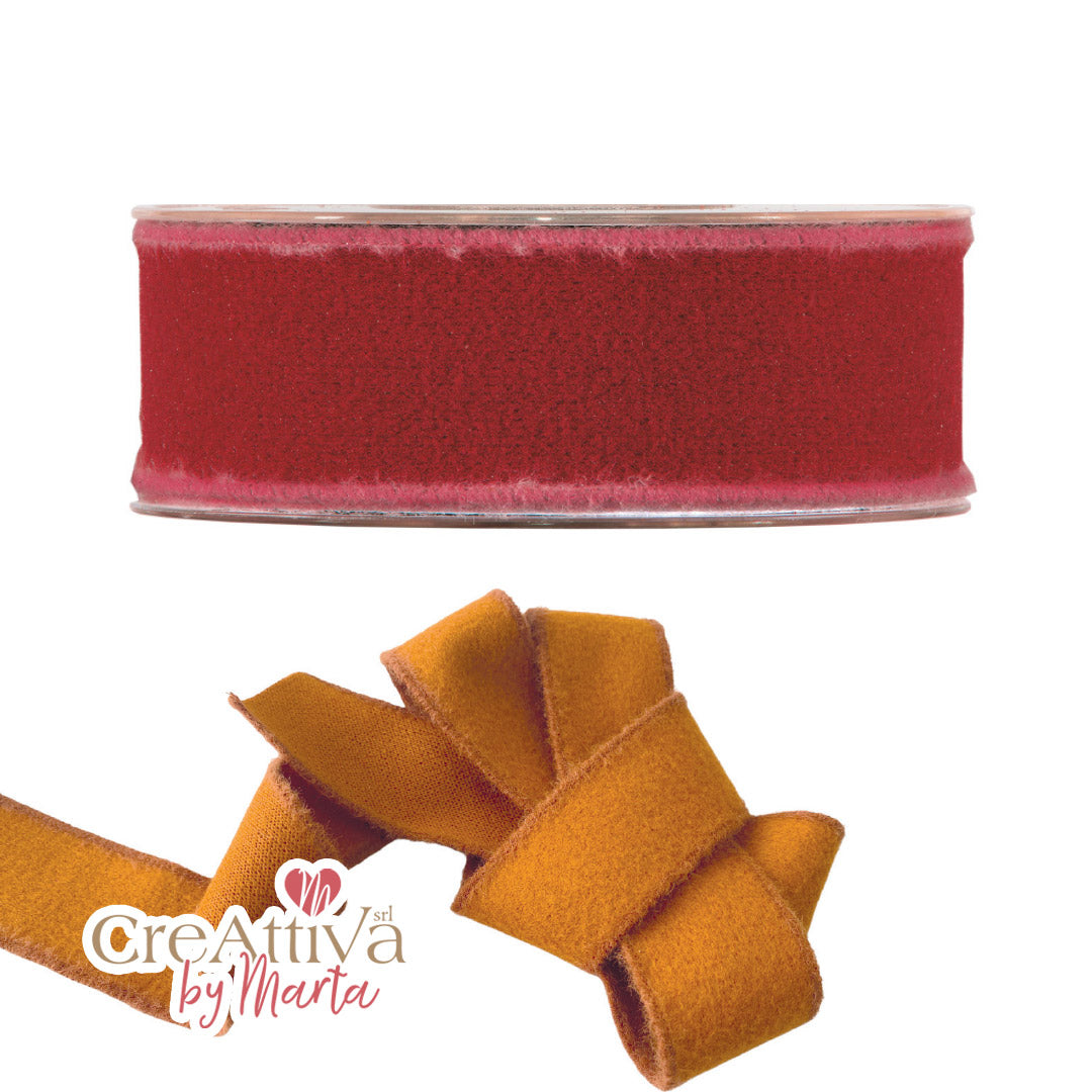 Nastro Pile Morbido Rosso 40mm Creattiva By Marta