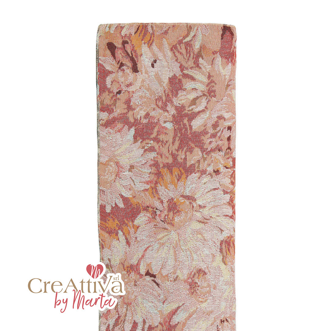Tessuto Gobelin Gerbera Corallo Creattiva by Marta