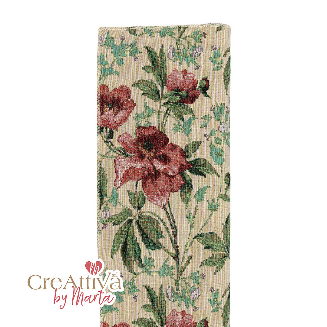 Tessuto Gobelin Gerbera Rosa Creattiva by Marta