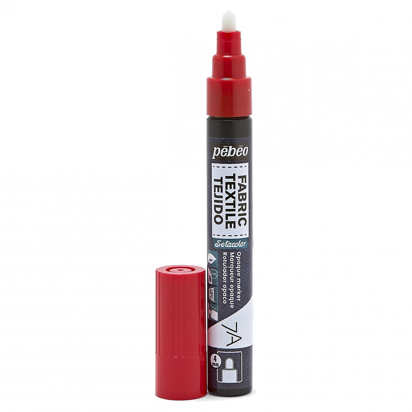7A Opaque Fabric Marker Rosso