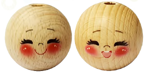 Testina in Legno Occhi Chiusi mm35 Idee Per Creare