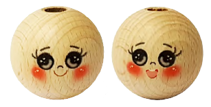 Wooden Head Round Eyes mm30 Ideas for Creating