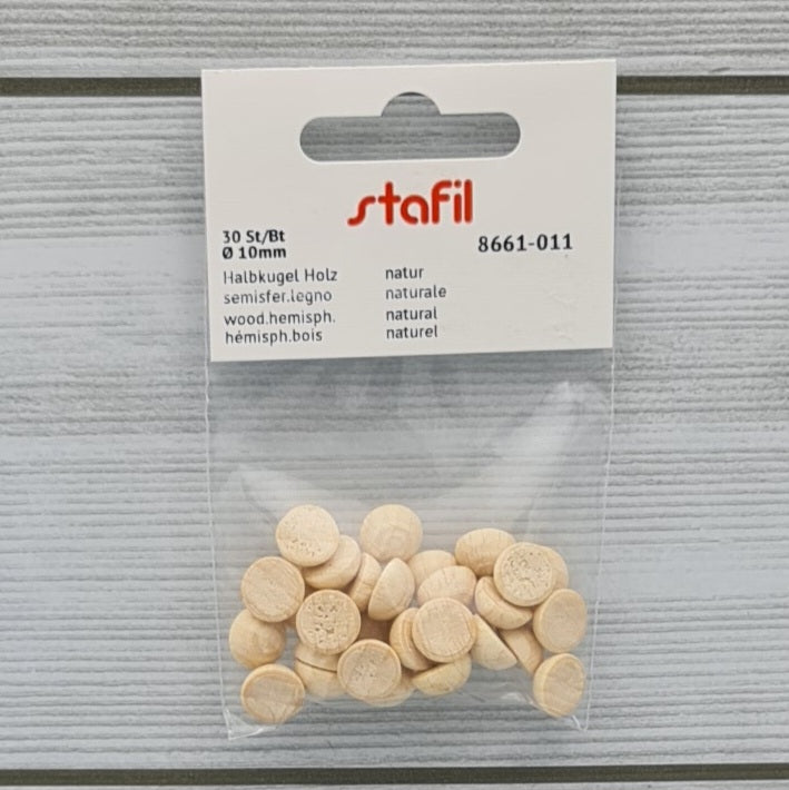 Semi Sfere di Legno 10mm Stafil