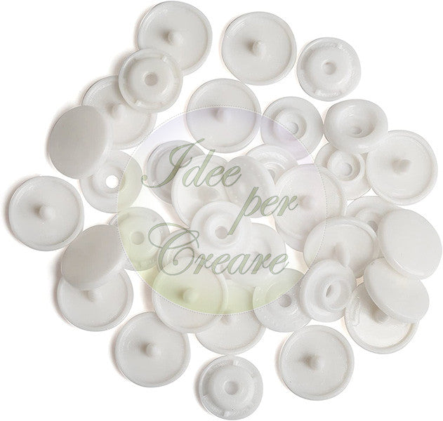 Bottoni Clip Bianchi set 20 pezzi Idee per Creare